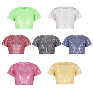 ชุดเต้นแจ๊ส ลาติน สำหรับเด็ก 3-16 ปี เด็กหญิง เด็กชาย แบบยูนิเซ็กซ์ ขายส่ง ชุดแสดง ชุดปาร์ตี้ เสื้อครอปท็อป เสื้อยืดสไตล์โมเดิร์น - Product Image 1