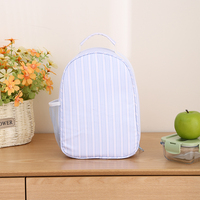 Boîte à lunch personnalisée pour tout-petits, boîte à lunch rayée, sac à lunch isotherme en toile pour enfants, école