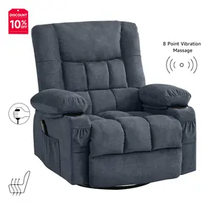 Modern Couro Swivel Power Elétrica Calor e Massagem Reclinável Sala Móveis de Canto Sofá Home Theater Cadeira Elevador