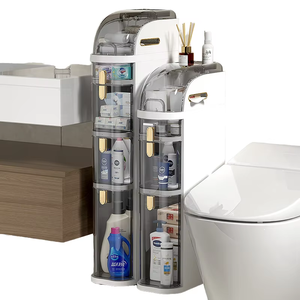 GREENSIDE, estante de almacenamiento de plástico moderno para huecos estrechos, cajón de armario de almacenamiento de huecos de inodoro de pie para baño para almacenamiento de ropa - Product Image 1