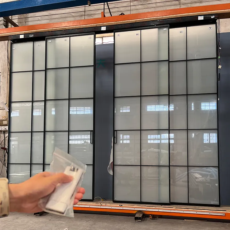 Hdsafe Fabriek Aangepaste Automatische Slimme Glazen Schuifdeur Met Hoge Kwaliteit Aluminium/Roestvrij Staal Frame Voor Kantoor Hotel