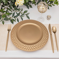 Assiette de présentation en plastique durable de 13 pouces, couleur personnalisée, écologique, pour mariage, fête, restaurant familial, décoration d'hôtel