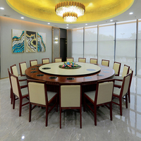 Table ronde de luxe pour hôtel avec centre rotatif pour 20 personnes, ensemble table et chaises de salle à manger de restaurant