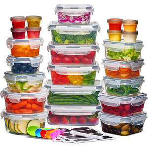Airtight Food Good Storage Container Set BPA Free Clear Plastic Kitchen And Pantry Organization Canister Set