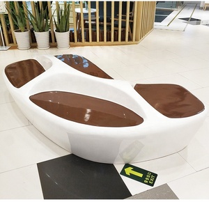 Moderno Jardín de fibra de vidrio <span class=keywords><strong>Oasis</strong></span> banco de múltiples plazas ocio salón decoración para exteriores para Patio Park Mall Hotel - Product Image 3