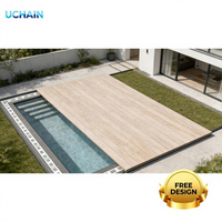 Edelstahl 304 Poolüberdachung Einziehbar Winddicht Regenfest Langlebig Einfache Installation für Outdoor-Resorts