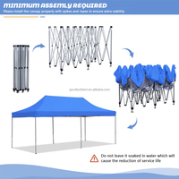 Tente d'auvent de gazebo étanche 3x3 événements en plein air expositions de mariage cadre en aluminium couverture en PVC chapiteau de tente pop-up pliant facile
