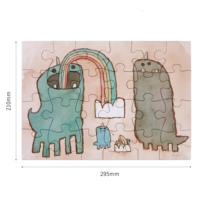 Rompecabezas Educativo de Papel 2 en 1, Diseño Ecológico 7+, Novedad