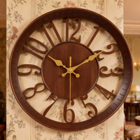 Horloge murale contemporaine bleu-vert squelette, grand format, silencieuse, pour salon, aiguilles dorées, cadre en plastique