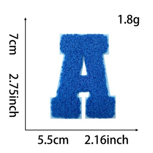 Venta al por mayor de parches de chenilla con letras arcoíris, parches bordados con letras para planchar, sombreros de camionero, béisbol, fútbol, equipo deportivo - Product Image 2