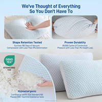 Oeko-TEX Zertifiziertes Zerkleinertes Memory-Schaum-Kissen Verstellbare Kühlgel-Ergonomische Nackenstütze für Seitenschläfer