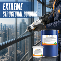 Adhésif structurel bicomposant de qualité ingénierie FEIDU FD9000, utilisation en construction, excellente adhérence, résistance aux intempéries
