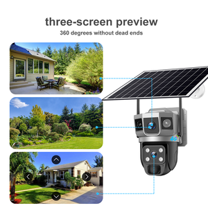 V380 Pro8Wソーラー8000mahバッテリー駆動ソーラーパワー屋外CCTV 4GネットワークSimカードPTZデュアルレンズ3スクリーンセルラーカメラ - Product Image 5
