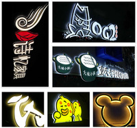 Enseigne publicitaire personnalisée avec logo rétroéclairé par LED pour le mur du bureau, utilisation en intérieur pour les entreprises