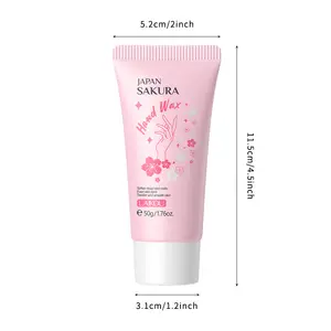 LAIKOU Masque Cire Hydratant Exfoliant Lissant Sakura Peel Off pour les Mains 50g