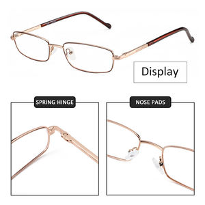 Gafas ópticas rectangulares de Metal <span class=keywords><strong>para</strong></span> hombre y <span class=keywords><strong>mujer</strong></span>, montura de gafas de negocios, <span class=keywords><strong>2022</strong></span> - Product Image 5