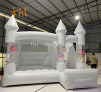 Maison de saut gonflable de nouveau style avec toboggan gonflable flottant Trampoline Bounce House avec ventilateur pour mariage