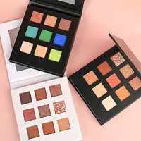 Palette d'ombres à paupières de maquillage personnalisées de haute qualité, étanche, longue durée, finition lumineuse, en poudre pour les yeux, vente en gros OEM