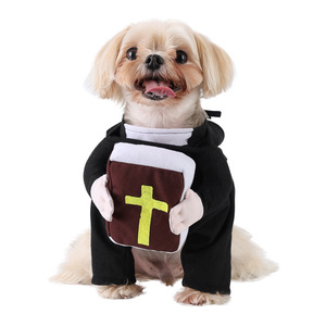 Nuevo Disfraz <span class=keywords><strong>de</strong></span> Sacerdote para Perro <span class=keywords><strong>de</strong></span> Halloween, Divertido Traje Bíblico para Cachorro con Accesorio <span class=keywords><strong>de</strong></span> <span class=keywords><strong>Biblia</strong></span> para Cosplay - Product Image 5