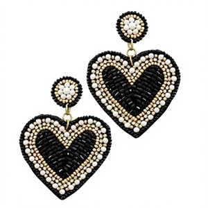 Nouvelles boucles d'oreilles pendantes en résine acrylique faites à la main, motif pastèque perlée, pour femme, bijoux fantaisie mignons pour soirée - Product Image 3