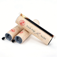 Caja de Cartón Cilíndrica para Sushi, Diseño Viral TK, Laminada, de Grado Alimenticio, Impresión Personalizada, para Restaurante Omakase, Venta al Por Mayor, OEM