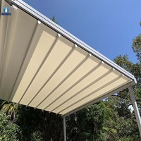Auvent de toit escamotable d'ouverture de terrasse moderne de fournisseur d'usine pour le café et le restaurant extérieurs
