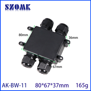 Commutateur 4 voies Boîtier électronique Boîte de jonction en plastique PC IP68 Fil coaxial Étanche Boîte de jonction de câble Boîtier de connexion - Product Image 3