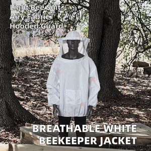 Combinaison d'apiculteur respirante en polyester blanc neuve pour apiculteurs 2 kg Garantie de 3 mois - Product Image 2
