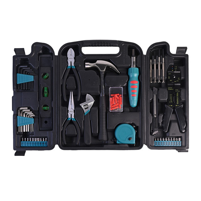 90pcs Household Box Tool Set in Three-fold Box Electric Test Pen Precision Screwdriver Frame Tool Set
