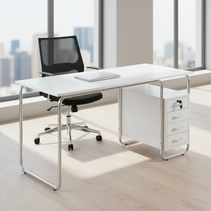 Moderna stazione di lavoro modulare bianco per ufficio <span class=keywords><strong>allungabile</strong></span> <span class=keywords><strong>tavolo</strong></span> da scrivania in legno per i dipendenti ambiente di lavoro confortevole - Product Image 2
