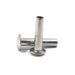 Remaches Semihuecos de Cabeza Redonda Plana de Acero Inoxidable 304 GB873 M3 M4 M5 M6 - Product Image 1