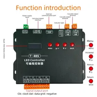 Contrôleur de bande LED programmable couleur pleine LED Lededit T-4K-U 12V SMD 4 canaux 1024 pixels/canal à changement de couleur par points