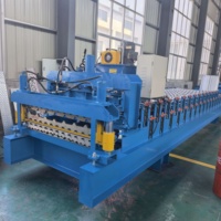 Machine de profilage à double couche pour tuiles de toiture, tuiles en acier coloré, toiture métallique, mur, moteur contrôlé par PLC, marque NaiGu