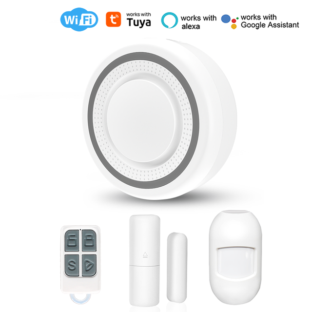 Tuya Smart Home Products Wale New WIFI Alarm Panel Sound Level 120dB Work As a Speaker 3 Lighting Mode Support DIY Accessories