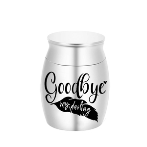 Urna <span class=keywords><strong>de</strong></span> cremación para cenizas humanas Mini urnas conmemorativas para perros Gatos Recuerdo funerario Recuerda tu amor perdido-Adiós My Darling - Product Image 4