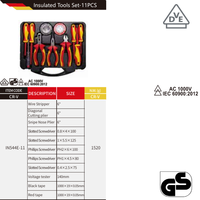 WEDO Alicates de corte diagonal de alta calidad Pelacables 6 ''Llave ajustable Kit de herramientas aisladas S2 Juego de destornilladores magnéticos