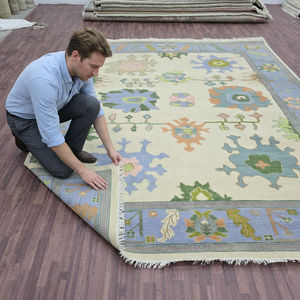 Handmade Hand knotted wool rug washable non slip eco friendly area rug for Living room hotel office commercial - Product Image 1