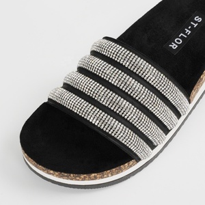 Bắt mắt của bạn bao gồm Kim Cương cao duy nhất cô gái dép tùy chỉnh chất lượng cao nêm dép dép cho phụ nữ - Product Image 3