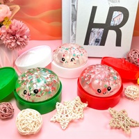 Jouet Squishy Thème Noël RXS, Doux et Adorable, Jouet Anti-Stress à Rebond, Grand Chignon Transparent Bestseller Vente en Gros