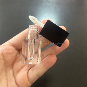 <span class=keywords><strong>Tube</strong></span> de gloss à lèvres carré noir mini de luxe ISMAN 1,5 ml avec pinceau en forme de cœur, conteneur vide en plastique ABS, vente en gros, logo personnalisé, en vrac - Product Image 6