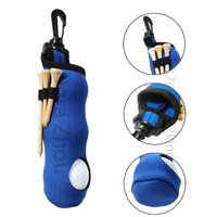 Pochette de transport de balles de golf en néoprène personnalisée 3 sacs d'accessoires de golf de couleur unie