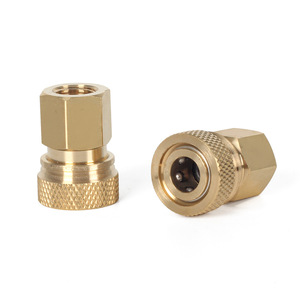 <b>Quick</b> Connect Female <b>Connector</b> 8mm Brass High Pressure Pneumatic Air Hose Fitting M10x1 18BSP 18NPT - Product Image 1