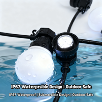 Ampoule LED intelligente G50 pour extérieur, étanche, RGB, décoration colorée, jardin, fête de Noël, cour, guirlandes lumineuses LED