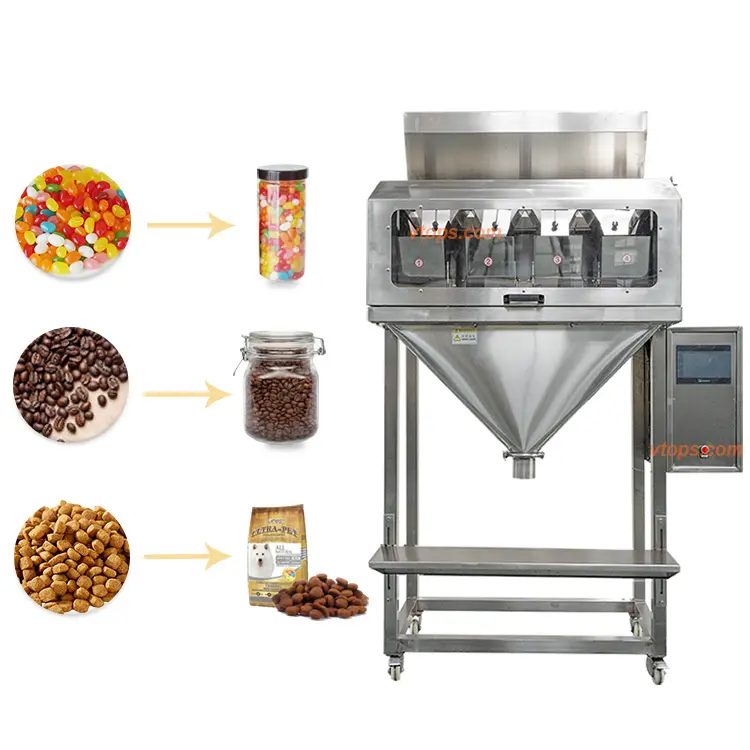 Super Precision Mixed Nuts Antibacterial Fertilizer Grains Granular Bags Bottles Vibratory Weigh Fillers Packing Machine