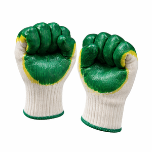 Guantes de Trabajo Transpirables Antideslizantes de Algodón con Palma Recubierta de Látex, Acabado Liso, Guantes de Seguridad PPE de Vietnam para Construcción Industrial - Product Image 2
