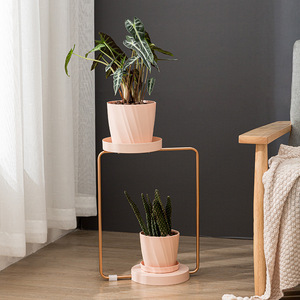 DREA Usine en Chine Vente promotionnelle Bon marché Vente en gros Décoratif Intérieur Style Nordique Supports pour plantes à 2 couches - Product Image 4