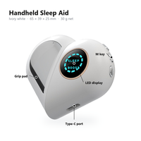 Appareil d'aide au sommeil portable, machine d'aide au sommeil de la taille d'une paume avec écran LED, 2 modes, 12 niveaux, Type-C