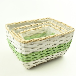 Vaso per Fiori in <span class=keywords><strong>Vimini</strong></span> Intrecciato a Mano BSCI, OEM ODM Personalizzato, Fioriera Rosa in Fibra Vegetale per Decorazioni da Giardino - Product Image 5