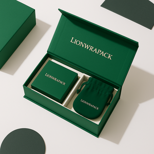 Lionwrapack bán buôn từ hộp đồ trang sức hình dạng cuốn sách nam châm trang sức Hộp quà tặng bông tai đóng gói Vòng cổ Hộp nhẫn - Product Image 2