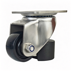 Stainless Steel/Iron/Nylon/<b>Rubber</b>/Polyurethane 125mm Swivel Caster Wheel Total Lock Brake 250kg Capacity Commercial Kitchen Cart - Product Image 1